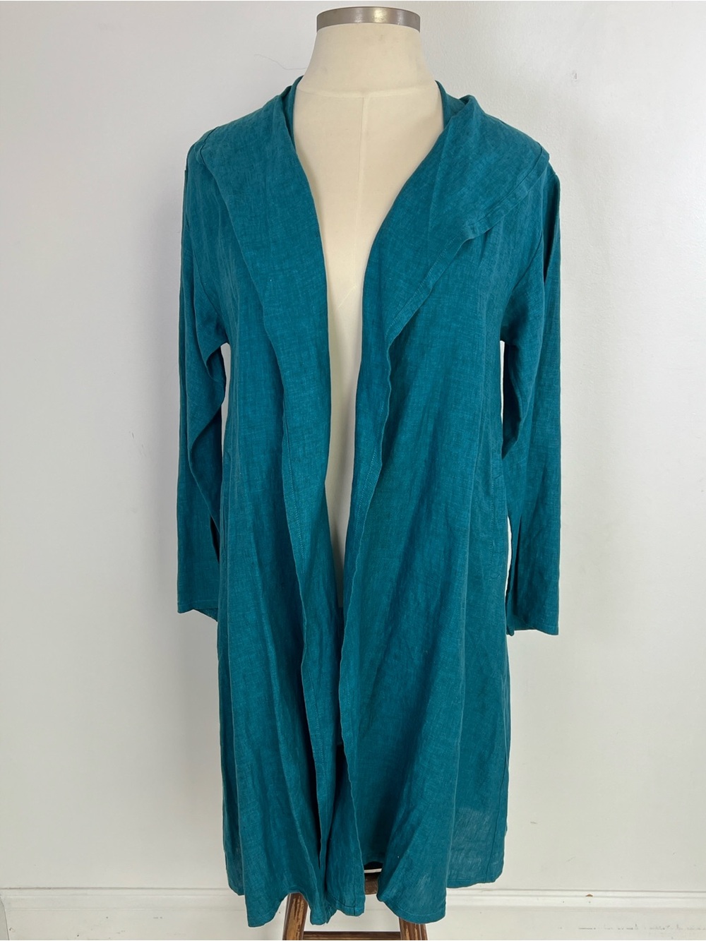 NWT! Bryn Walker Teal Linen Shawl Size M
